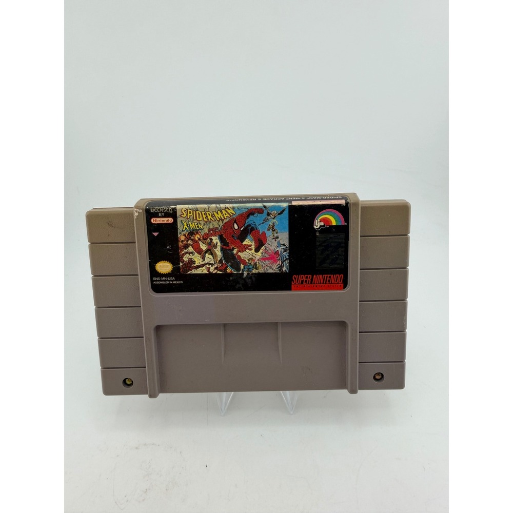 Spider-Man X-Men‎ Arcades Revenge Nintendo SNES Game Cartridge SNS-MN-USA 1992